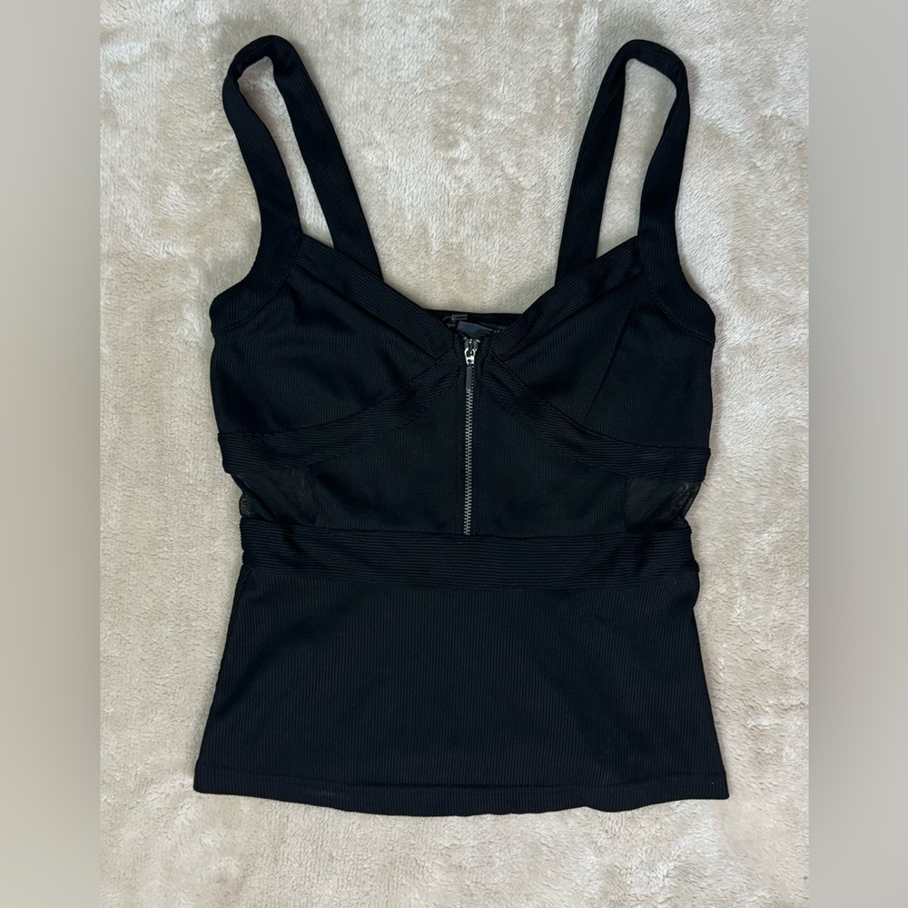 !NWT! Armani Exchange Mesh Cut-Out Tank